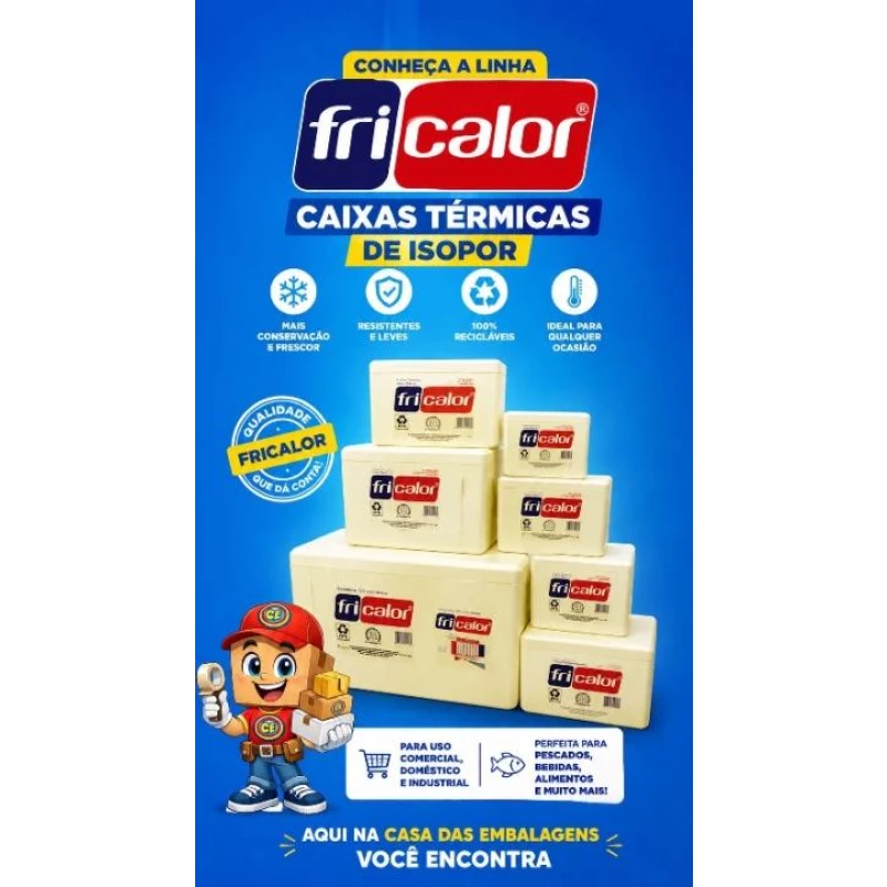 Caixa térmica de Isopor Fricalor